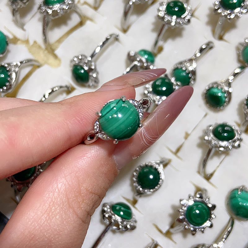 Malachite Adjustable Size Rings $10/10PCS