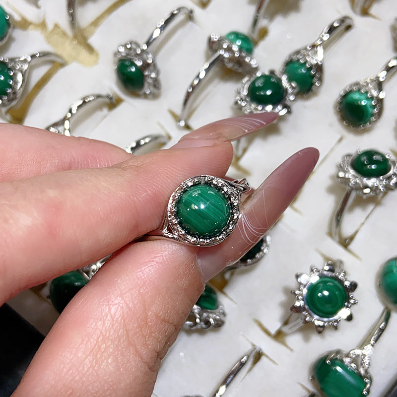 Malachite Adjustable Size Rings $10/10PCS