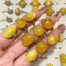 Load image into Gallery viewer, Lemon Yellow Jade Adjustable Size Rings $10/10PCS