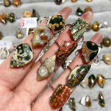 Load image into Gallery viewer, Ocean Jasper Adjustable Size S925 Rings