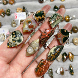 Ocean Jasper Adjustable Size S925 Rings