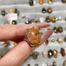 Load image into Gallery viewer, Ocean Jasper Adjustable Size S925 Rings