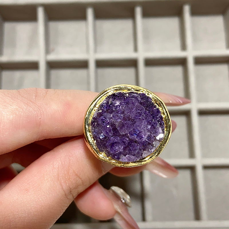 Amethyst Cluster Rings