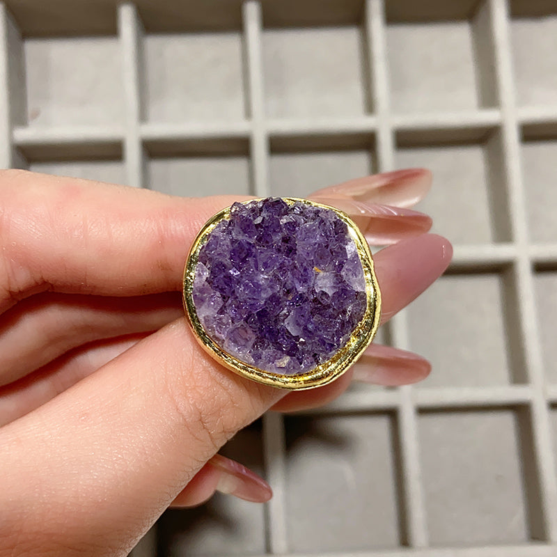 Amethyst Cluster Rings