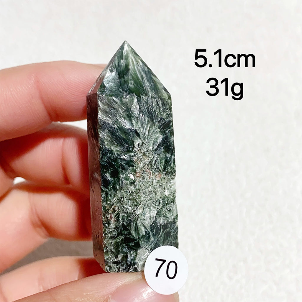 Natural Seraphinite Crystal Tower