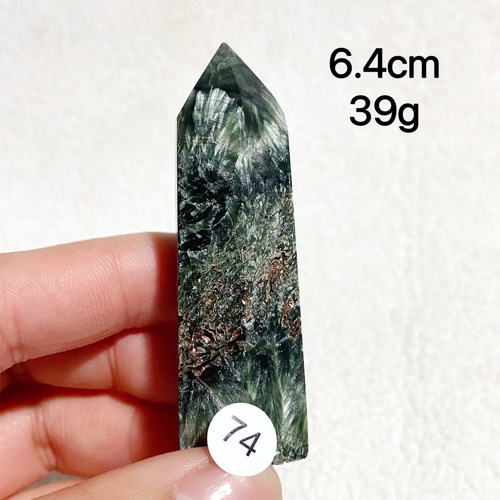 Natural Seraphinite Crystal Tower