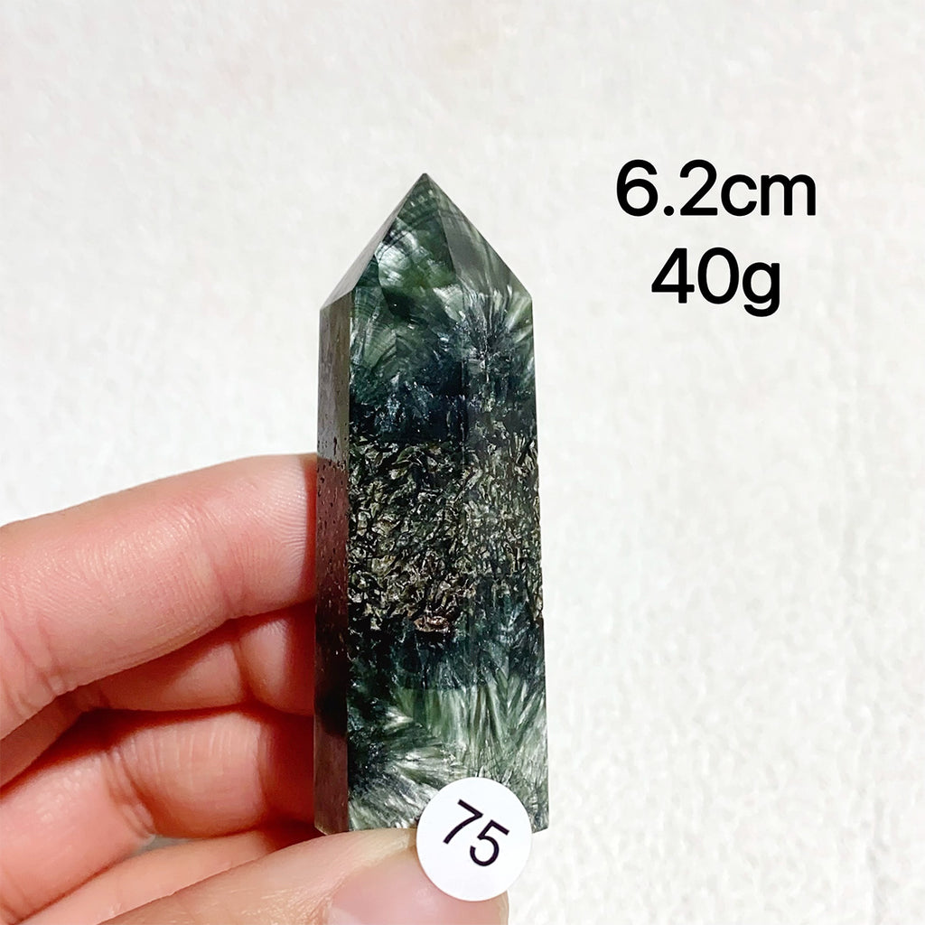 Natural Seraphinite Crystal Tower