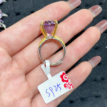 Load image into Gallery viewer, Amethyst Adjustable Size Alloy &amp; S925 Rings