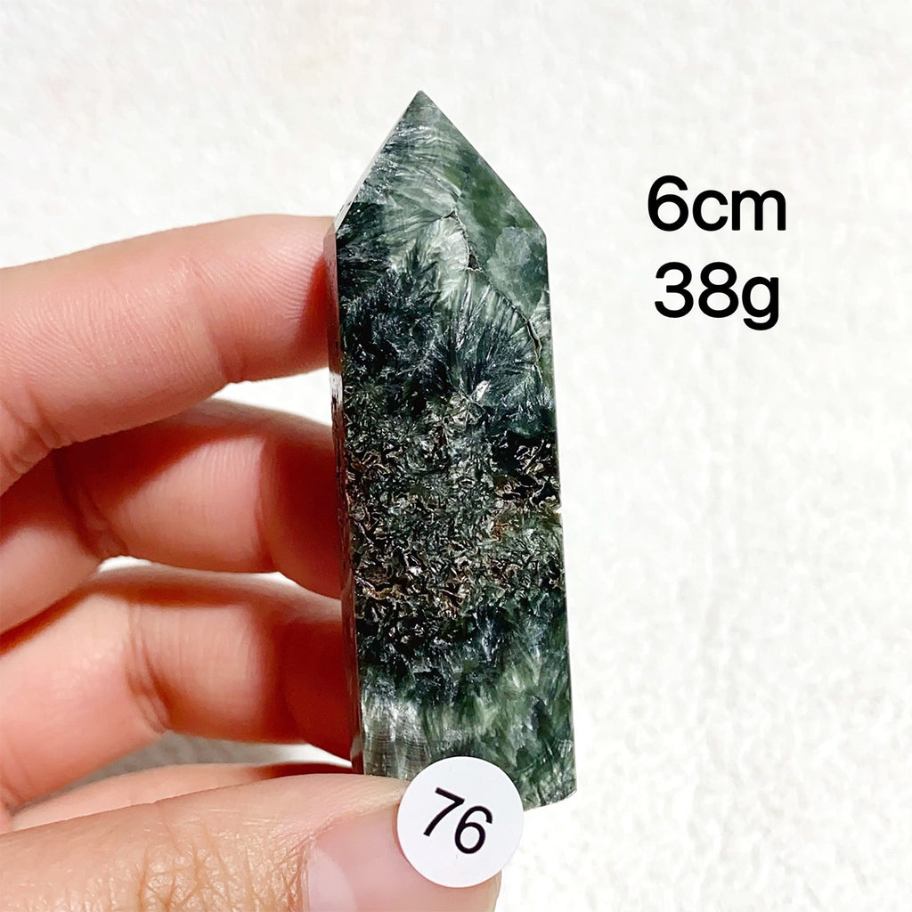 Natural Seraphinite Crystal Tower