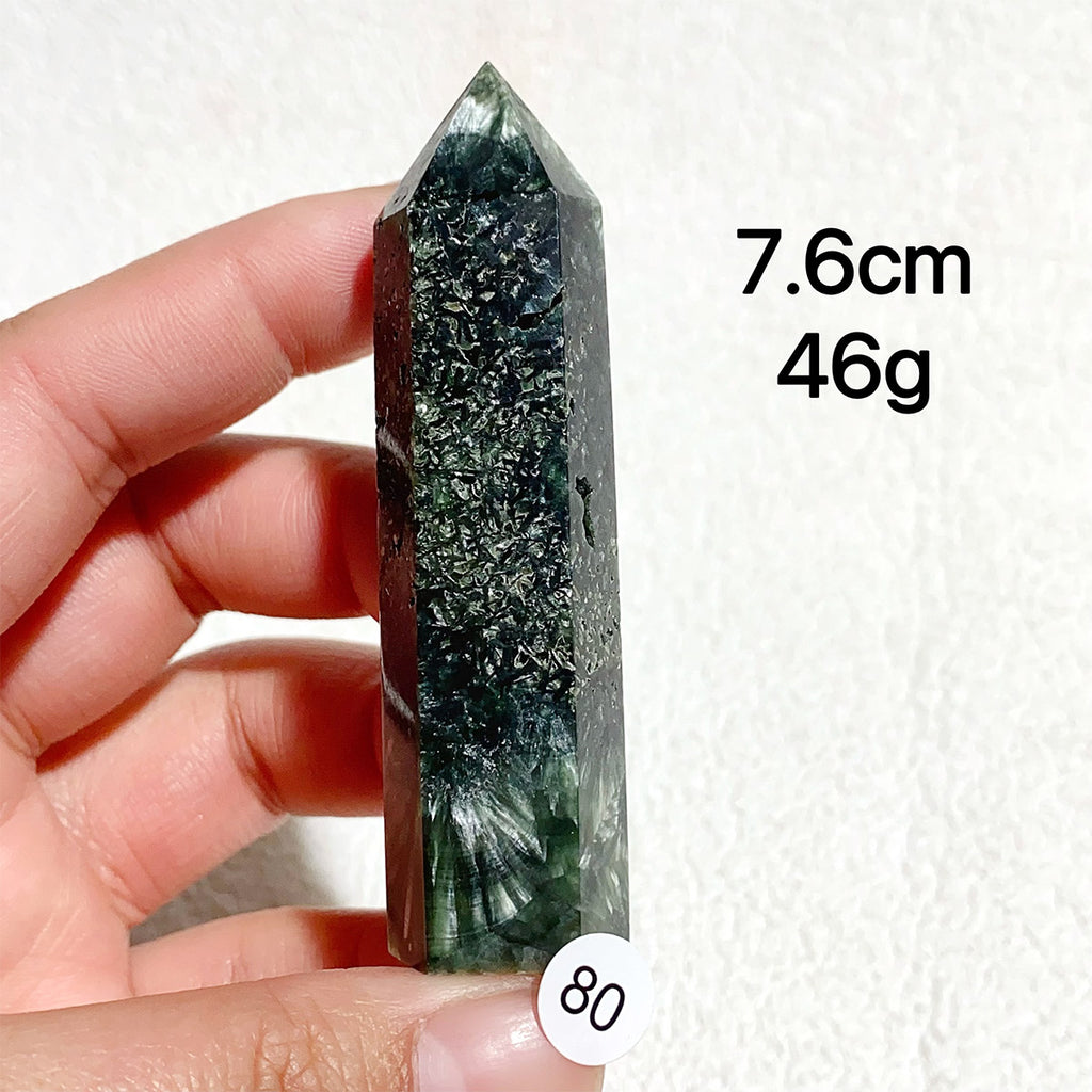 Natural Seraphinite Crystal Tower