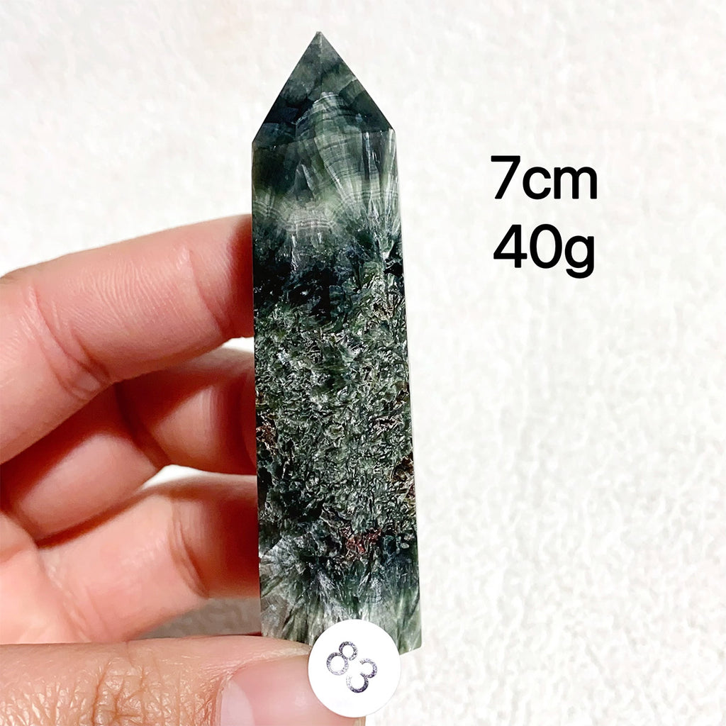 Natural Seraphinite Crystal Tower