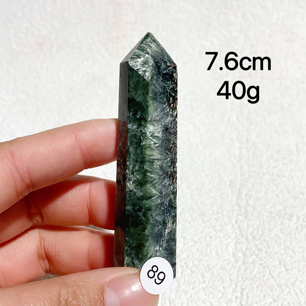 Natural Seraphinite Crystal Tower