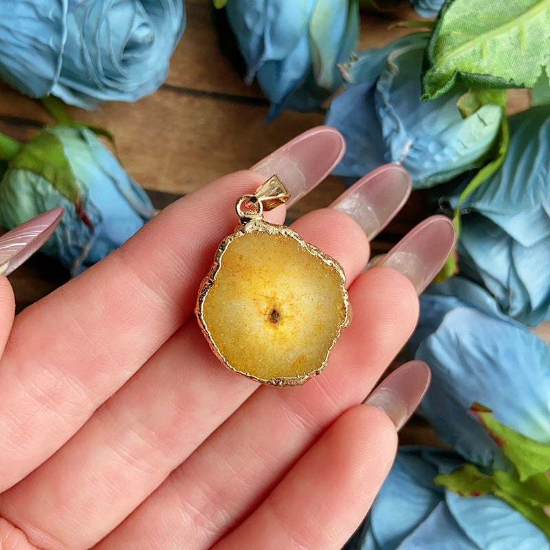 Different Color Agate Slab Pendants