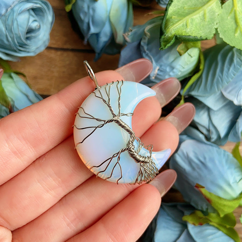 Tree Of Life Moon Pendants