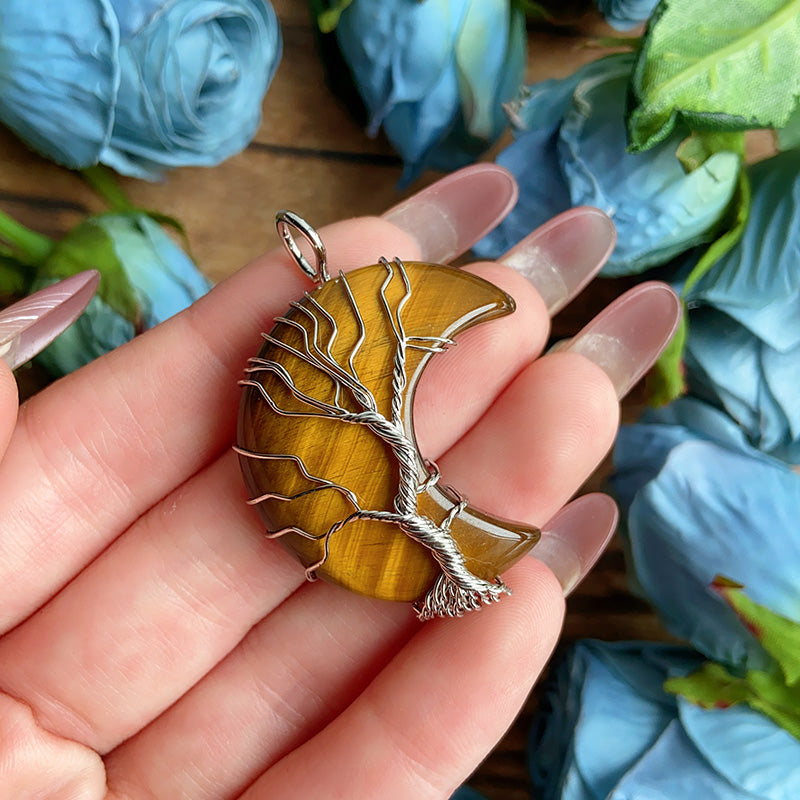 Tree Of Life Moon Pendants