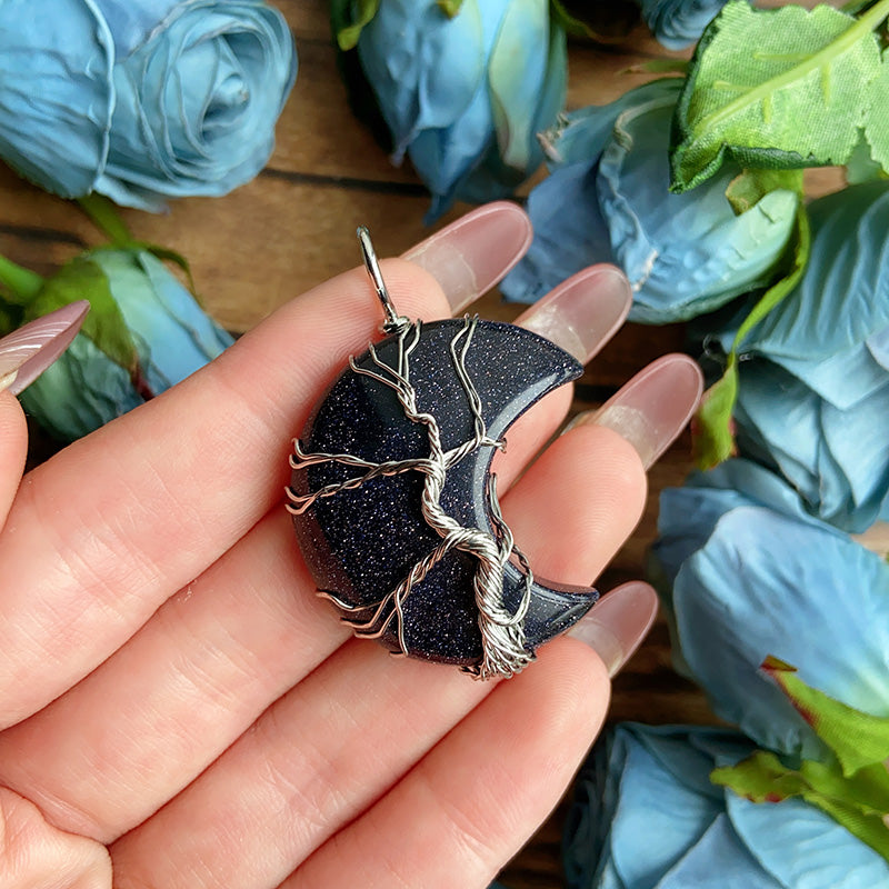 Tree Of Life Moon Pendants