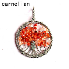 Load image into Gallery viewer, Different Materials Crystal Tree Of Life Pendants