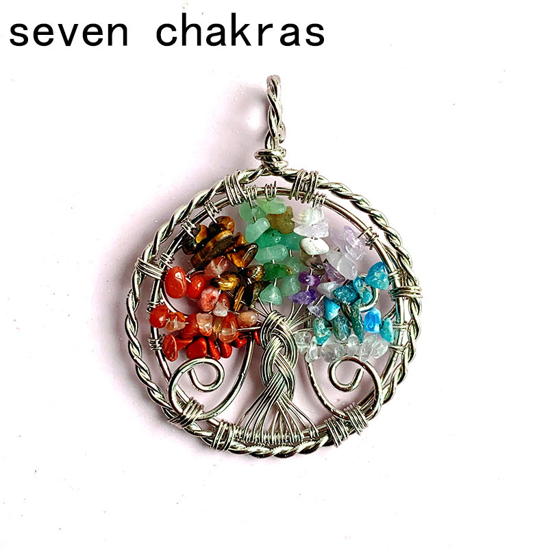 Different Materials Crystal Tree Of Life Pendants