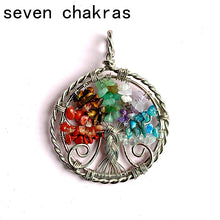 Load image into Gallery viewer, Different Materials Crystal Tree Of Life Pendants