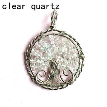 Load image into Gallery viewer, Different Materials Crystal Tree Of Life Pendants