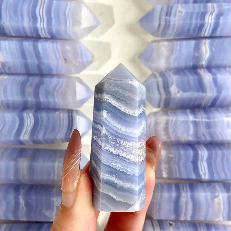 Beautiful Blue Lace Agate Tower / Point