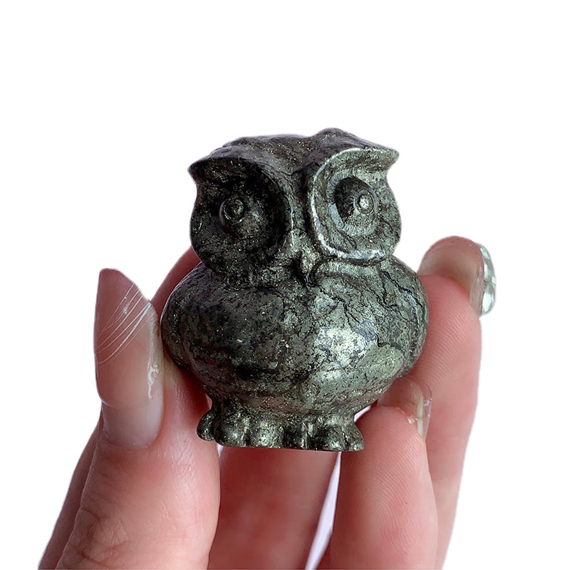 Pyrite Owl Carvings