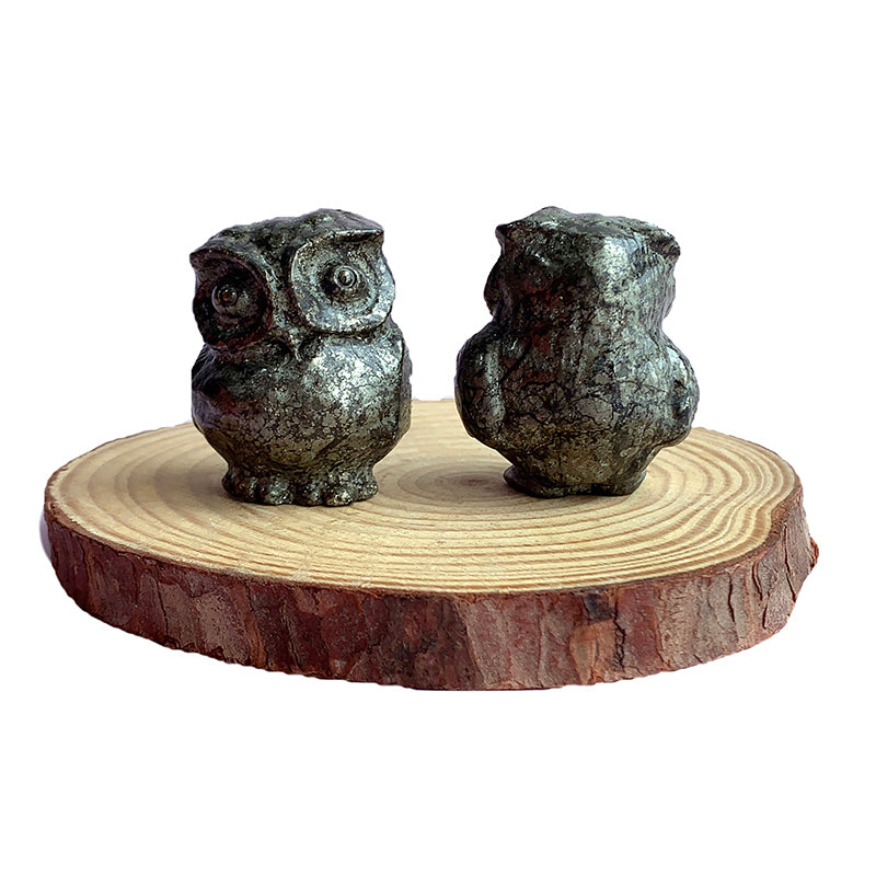 Pyrite Owl Carvings