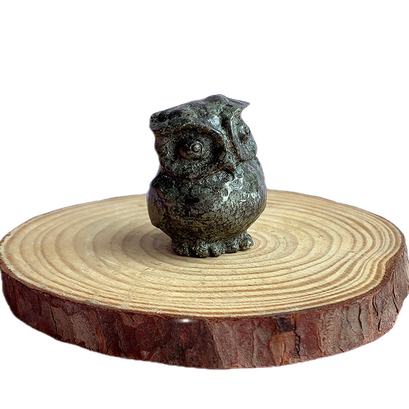 Pyrite Owl Carvings