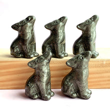 Load image into Gallery viewer, Pyrite Wolf Carvings