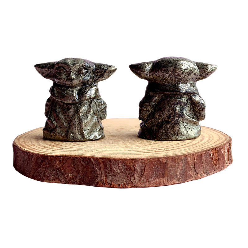 Pyrite Yoda Carvings