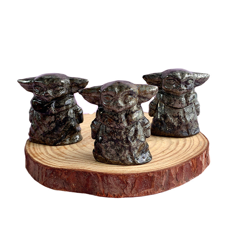 Pyrite Yoda Carvings