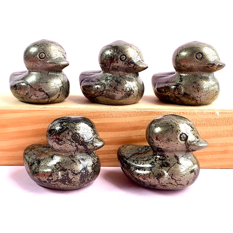 Pyrite Duck Carvings