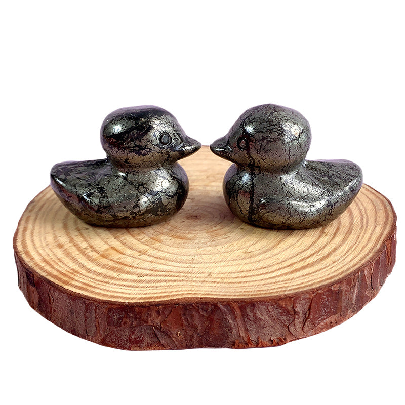 Pyrite Duck Carvings