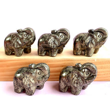 Load image into Gallery viewer, Pyrite Elephant Carvings