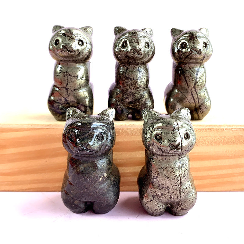 Pyrite Alpaca Carvings