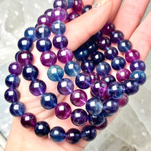 Load image into Gallery viewer, Unicorn Fluorite Round Beads Bracelet