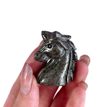 Load image into Gallery viewer, Pyrite Unicorn Carvings