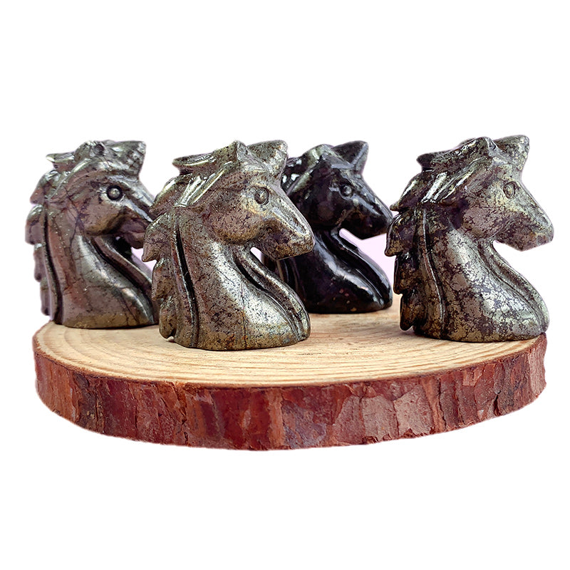 Pyrite Unicorn Carvings