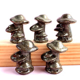 Pyrite Mushroom Carvings