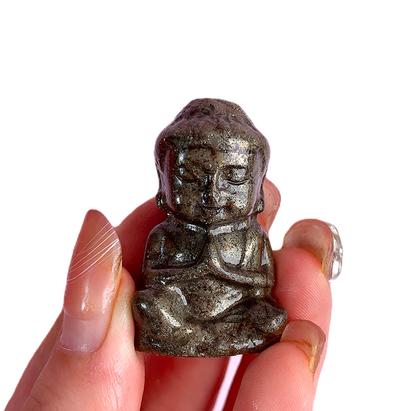 Pyrite Baby Buddha Carvings