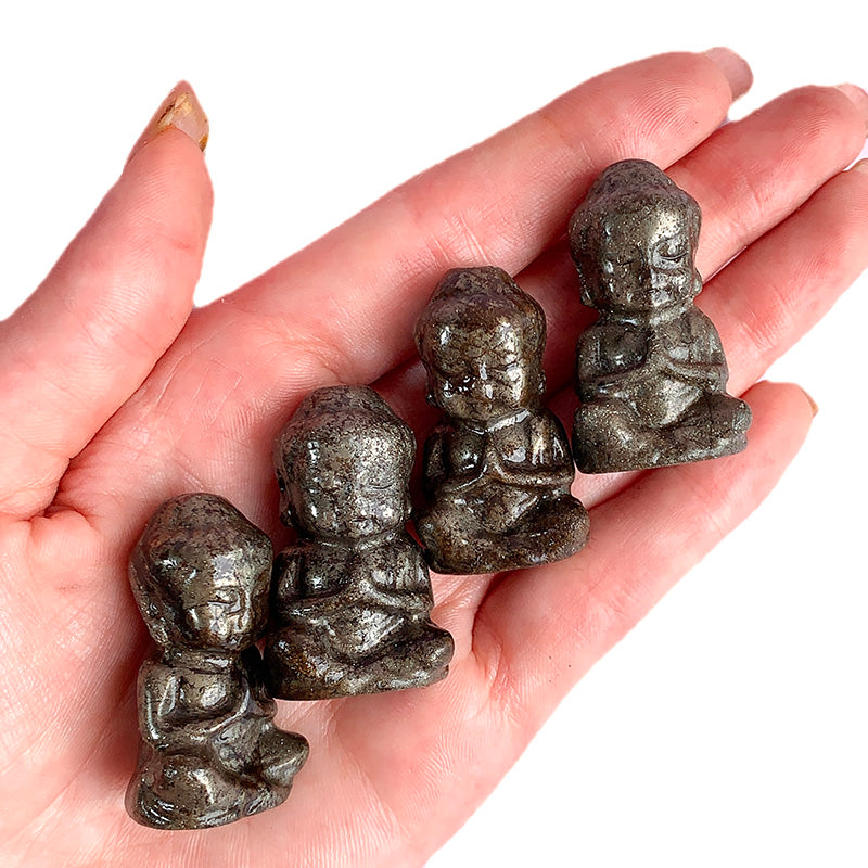 Pyrite Baby Buddha Carvings