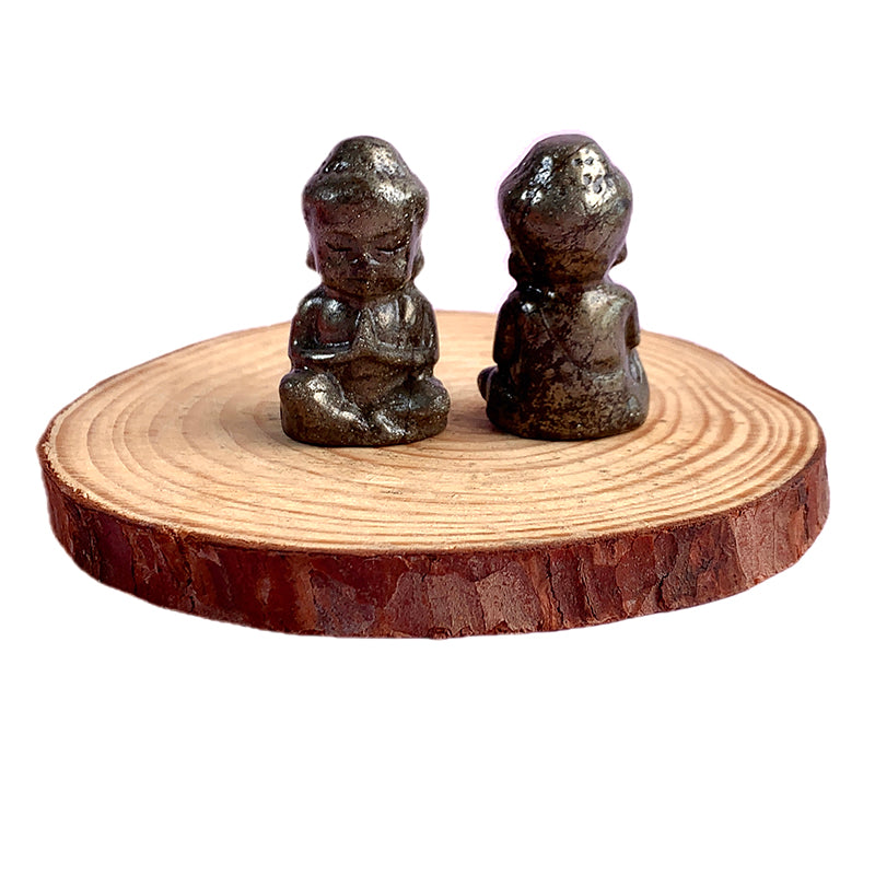 Pyrite Baby Buddha Carvings