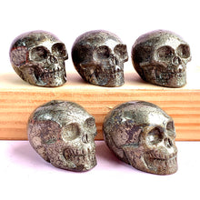 Load image into Gallery viewer, Pyrite Skull Carvings