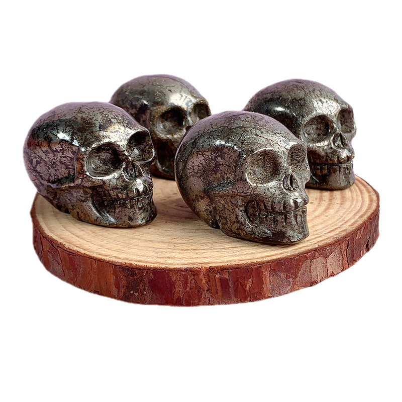 Pyrite Skull Carvings