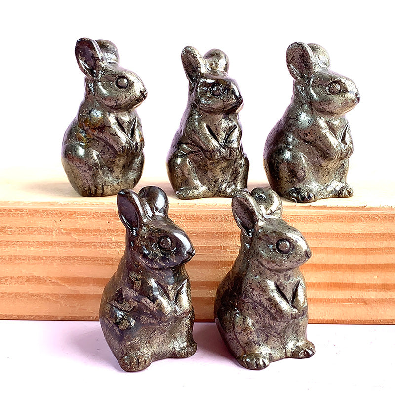 Pyrite Bunny Carvings