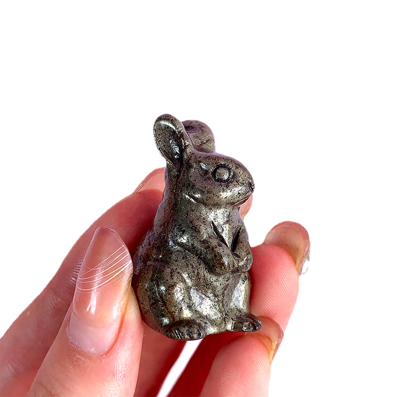 Pyrite Bunny Carvings