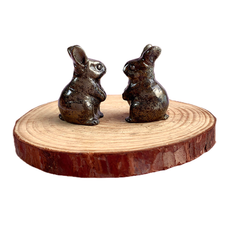 Pyrite Bunny Carvings