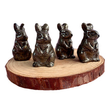 Load image into Gallery viewer, Pyrite Bunny Carvings