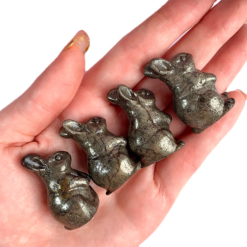 Pyrite Bunny Carvings