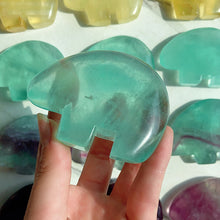 Load image into Gallery viewer, Cute Fluorite Bear Carvings